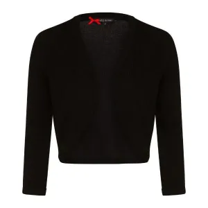 3/4 Sleeve Black Stretch Shrug Bolero