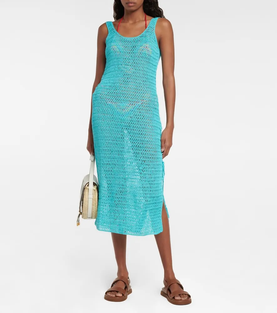 Anna Kosturova Athena crochet cotton midi dress