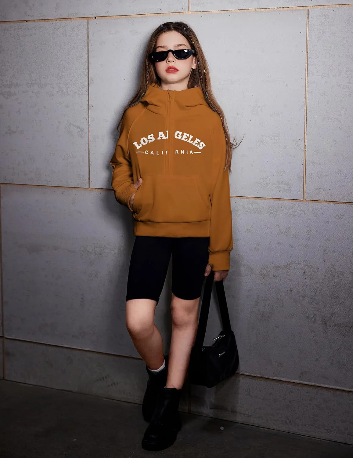 Arshiner Girls Half Zip Sweatshirt Fleece Pullover Hoodie