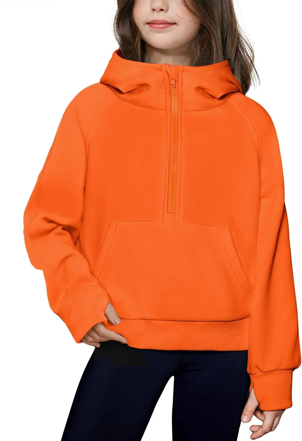 Arshiner Girls Half Zip Sweatshirt Fleece Pullover Hoodie