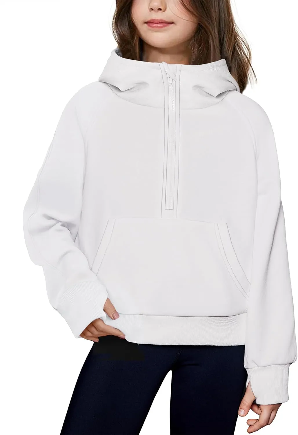 Arshiner Girls Half Zip Sweatshirt Fleece Pullover Hoodie