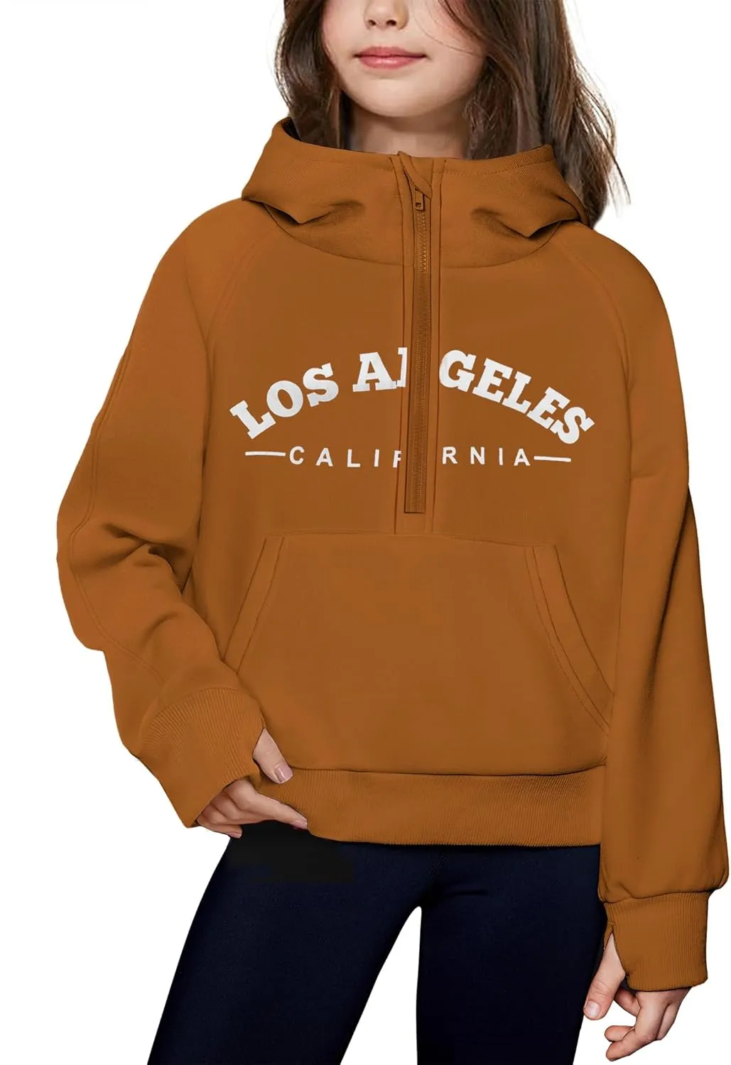 Arshiner Girls Half Zip Sweatshirt Fleece Pullover Hoodie