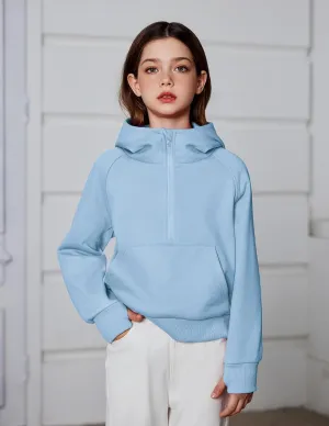 Arshiner Girls Half Zip Sweatshirt Fleece Pullover Hoodie