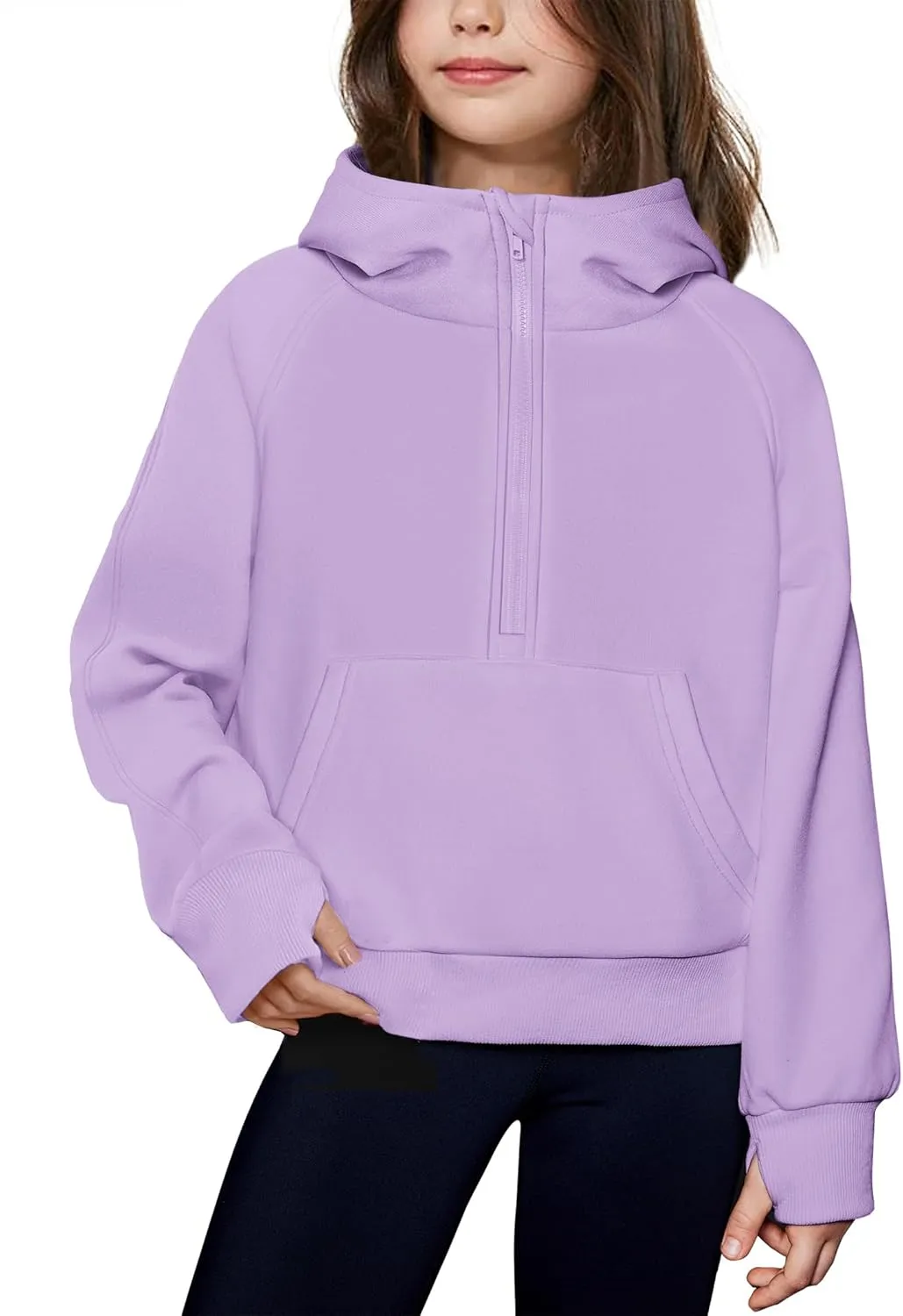 Arshiner Girls Half Zip Sweatshirt Fleece Pullover Hoodie