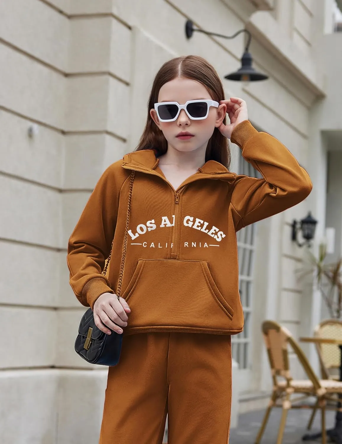 Arshiner Girls Half Zip Sweatshirt Fleece Pullover Hoodie