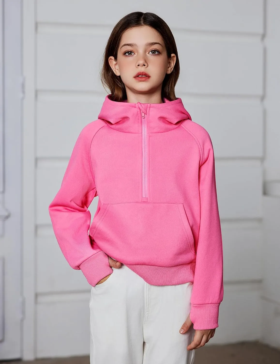 Arshiner Girls Half Zip Sweatshirt Fleece Pullover Hoodie