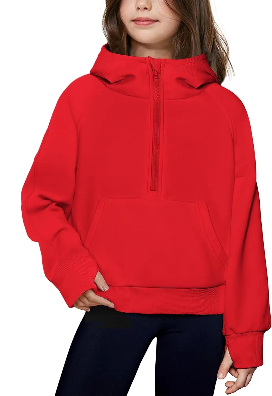 Arshiner Girls Half Zip Sweatshirt Fleece Pullover Hoodie
