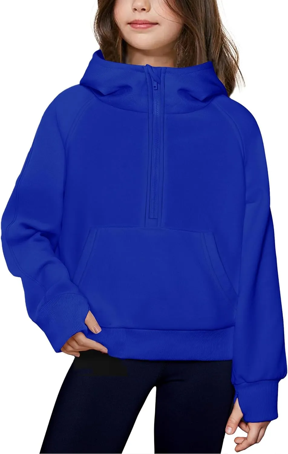 Arshiner Girls Half Zip Sweatshirt Fleece Pullover Hoodie