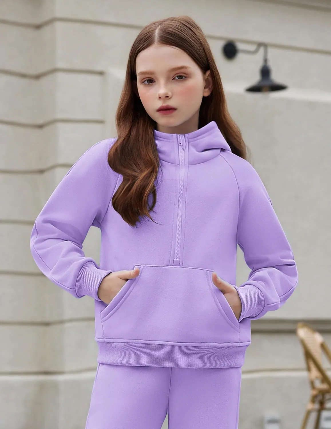 Arshiner Girls Half Zip Sweatshirt Fleece Pullover Hoodie