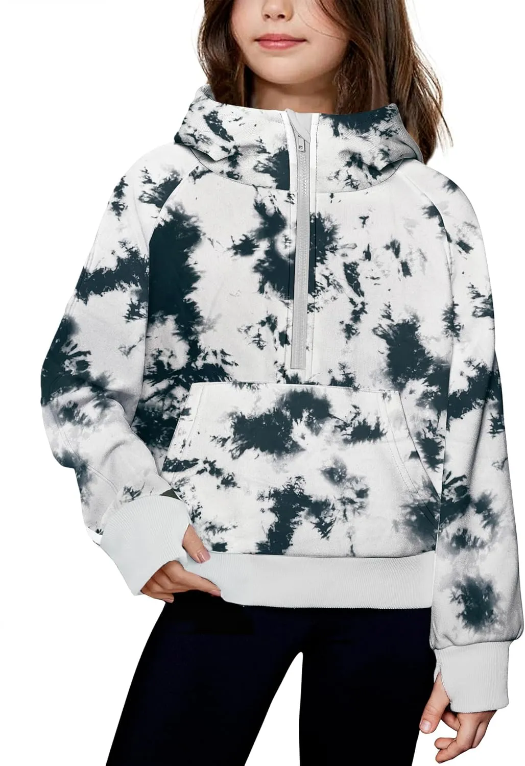 Arshiner Girls Half Zip Sweatshirt Fleece Pullover Hoodie