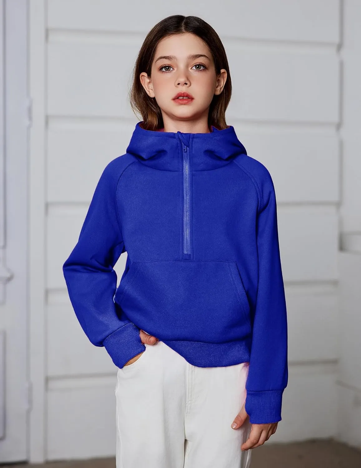 Arshiner Girls Half Zip Sweatshirt Fleece Pullover Hoodie