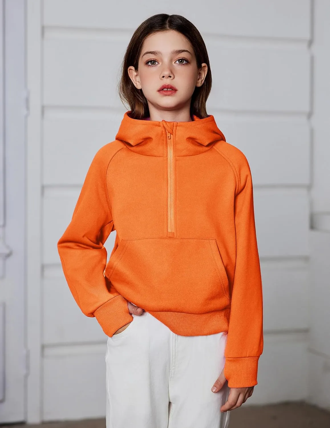 Arshiner Girls Half Zip Sweatshirt Fleece Pullover Hoodie