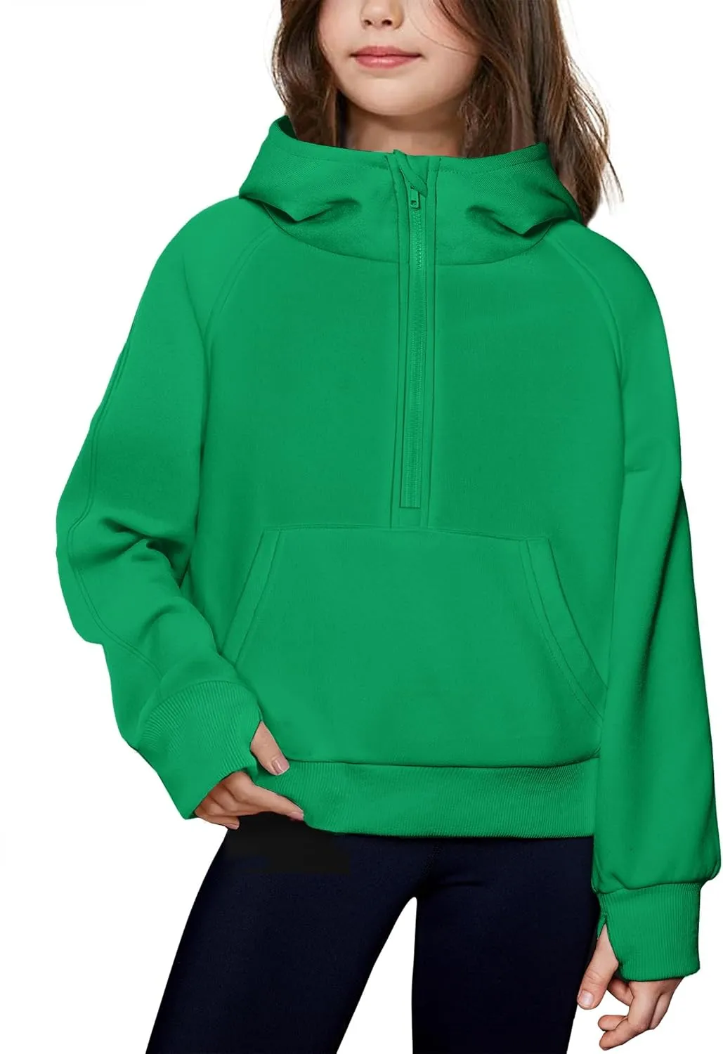 Arshiner Girls Half Zip Sweatshirt Fleece Pullover Hoodie