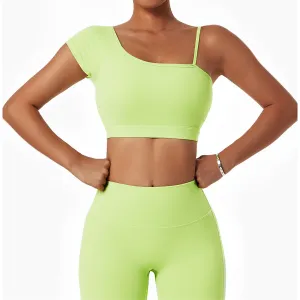Asymmetric Straps Cropped Top