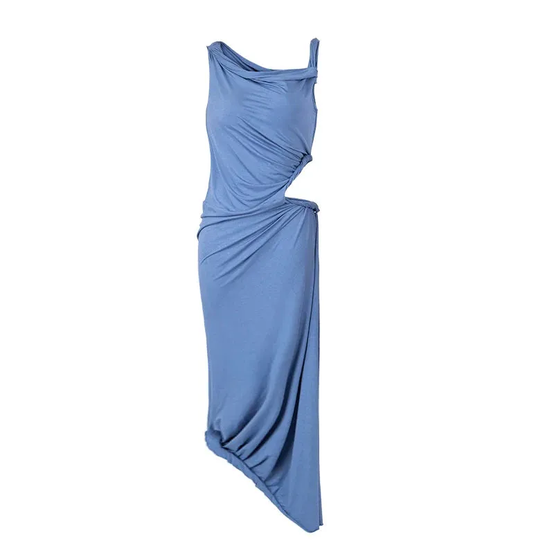 Asymmetrical Draped Dress