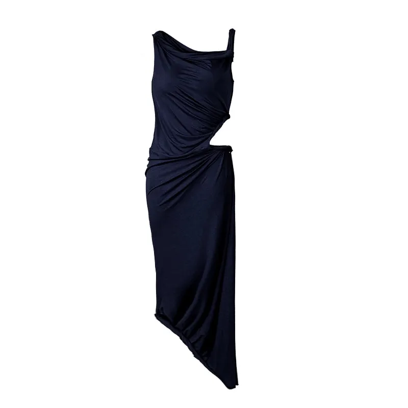 Asymmetrical Draped Dress