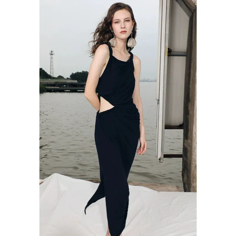 Asymmetrical Draped Dress