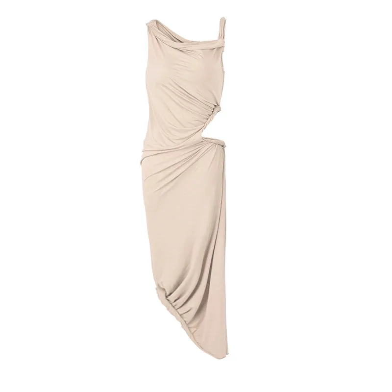 Asymmetrical Draped Dress