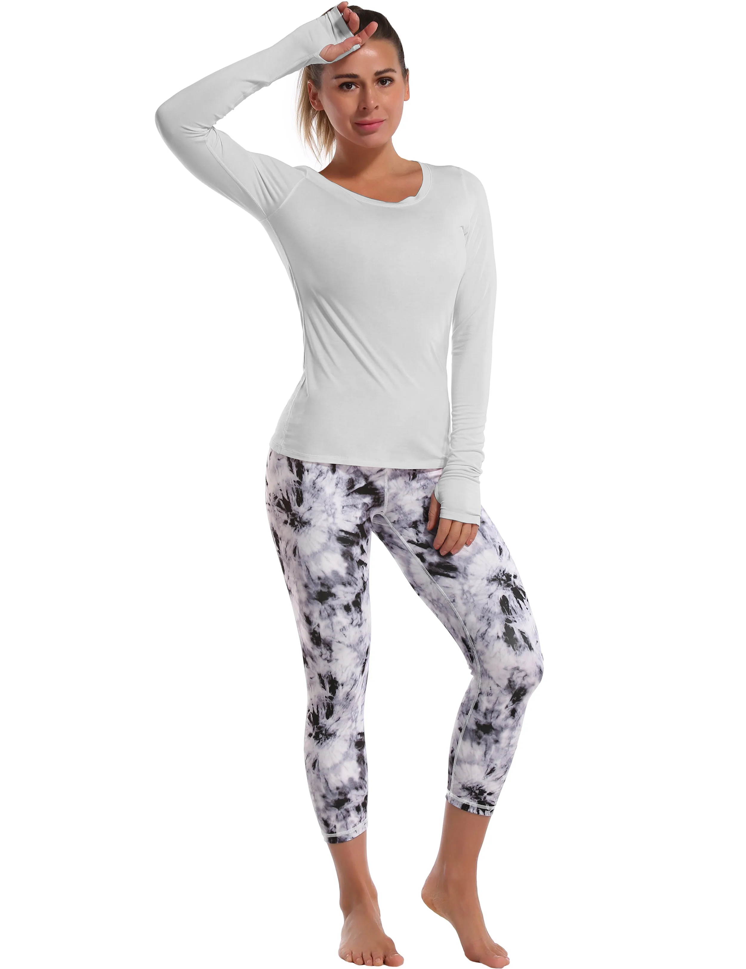 Athlete Long Sleeve Tops lightgray ins_Jogging
