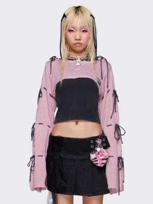 Aurora Bows Knitted Shrug