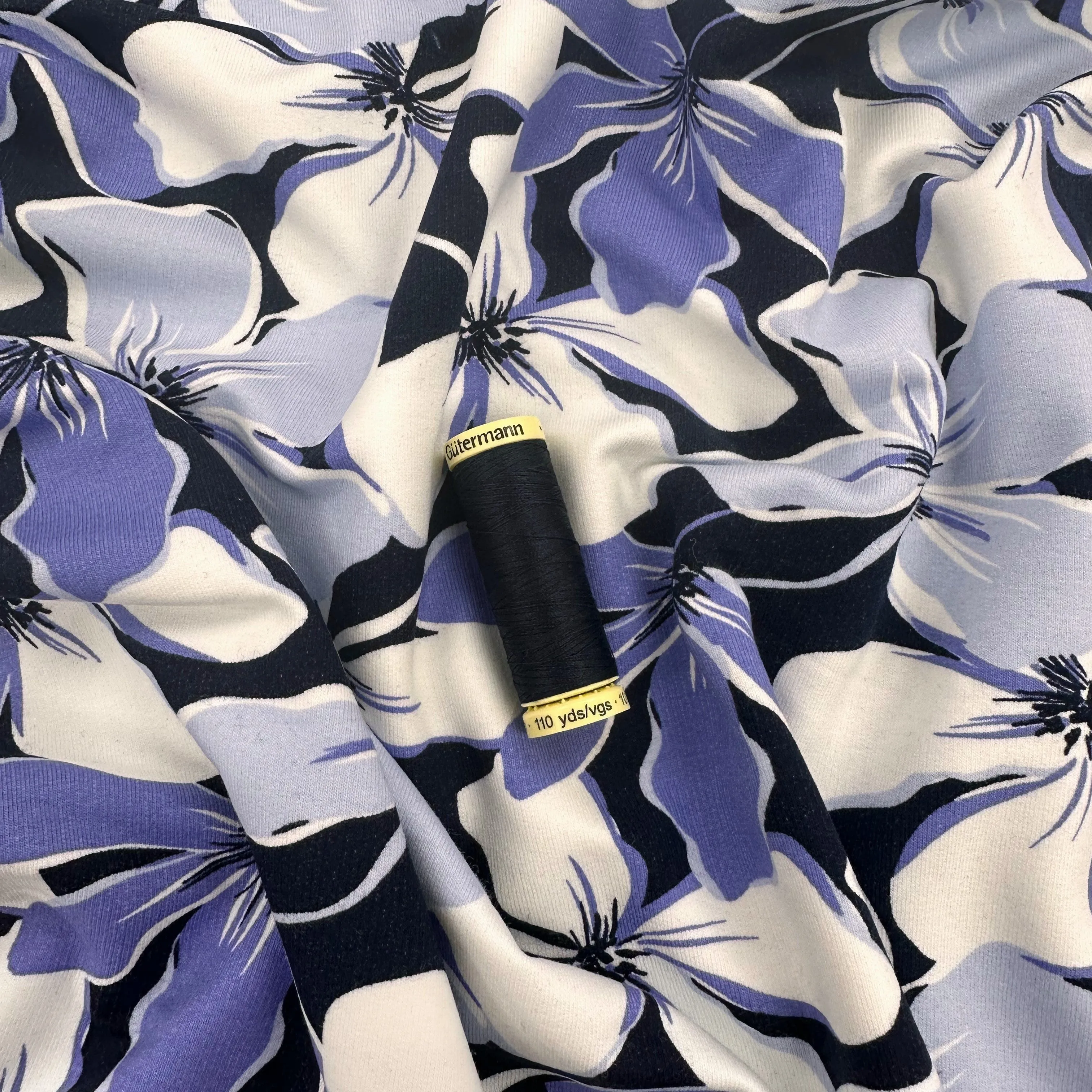 Autumn Flowers Soft Sweat - Periwinkle