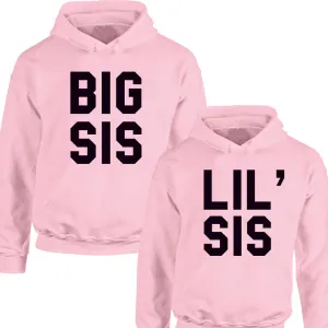 Big Sis/Lil' Sis Matching Pastel Pink Hoodies (1-13 Years) (MRK X)