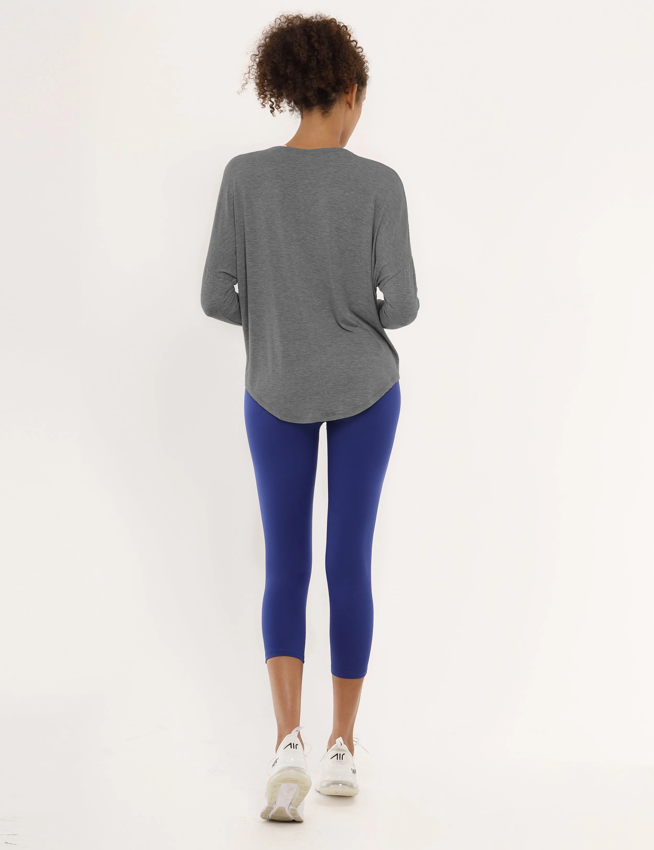 Biking Batwing Tunic Tops heathercharcoal_Biking