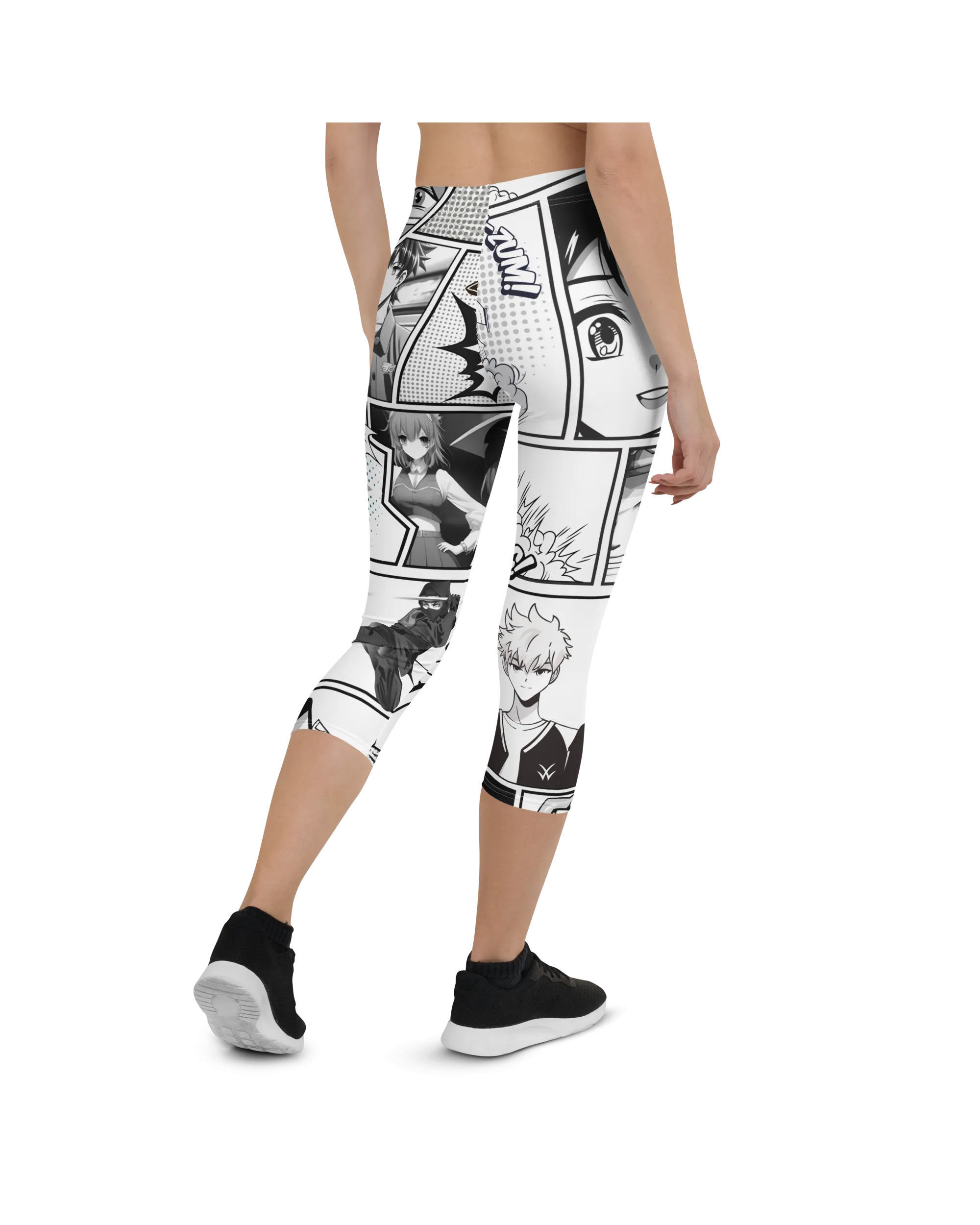 Black and White Comic Capris