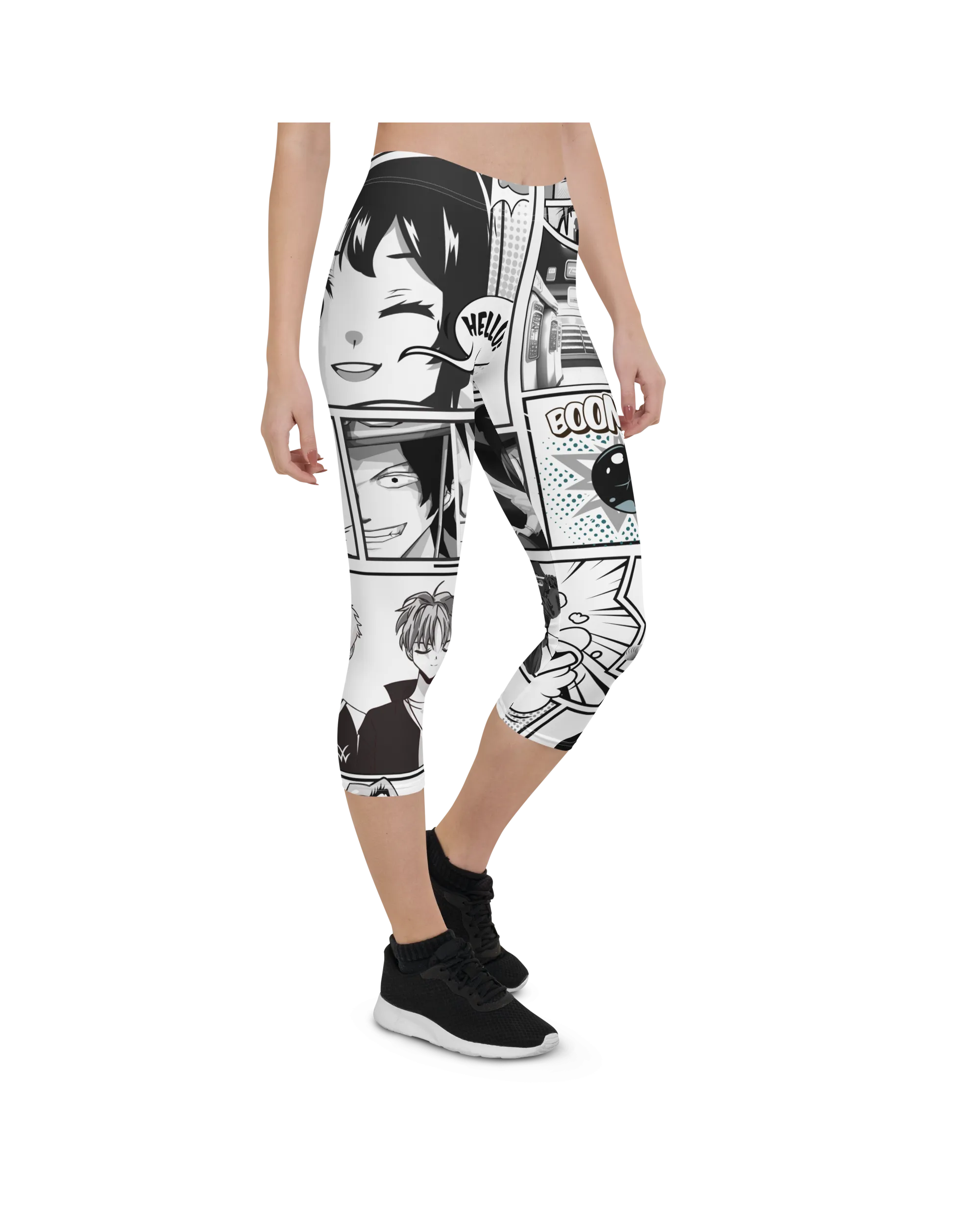 Black and White Comic Capris