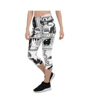 Black and White Comic Capris