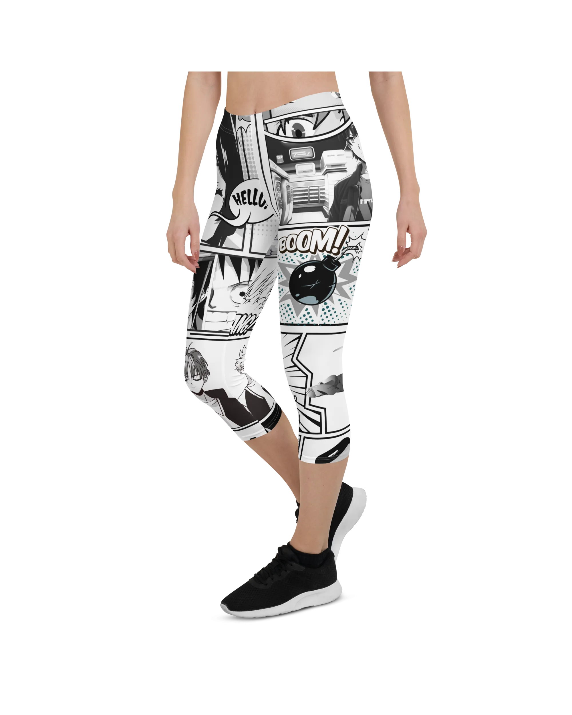 Black and White Comic Capris