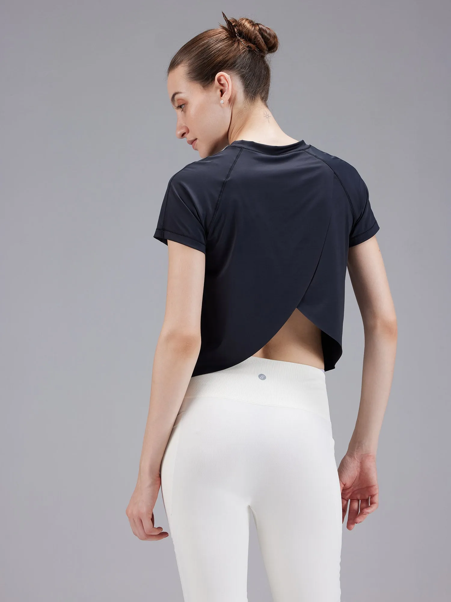 Black Overlap Tee