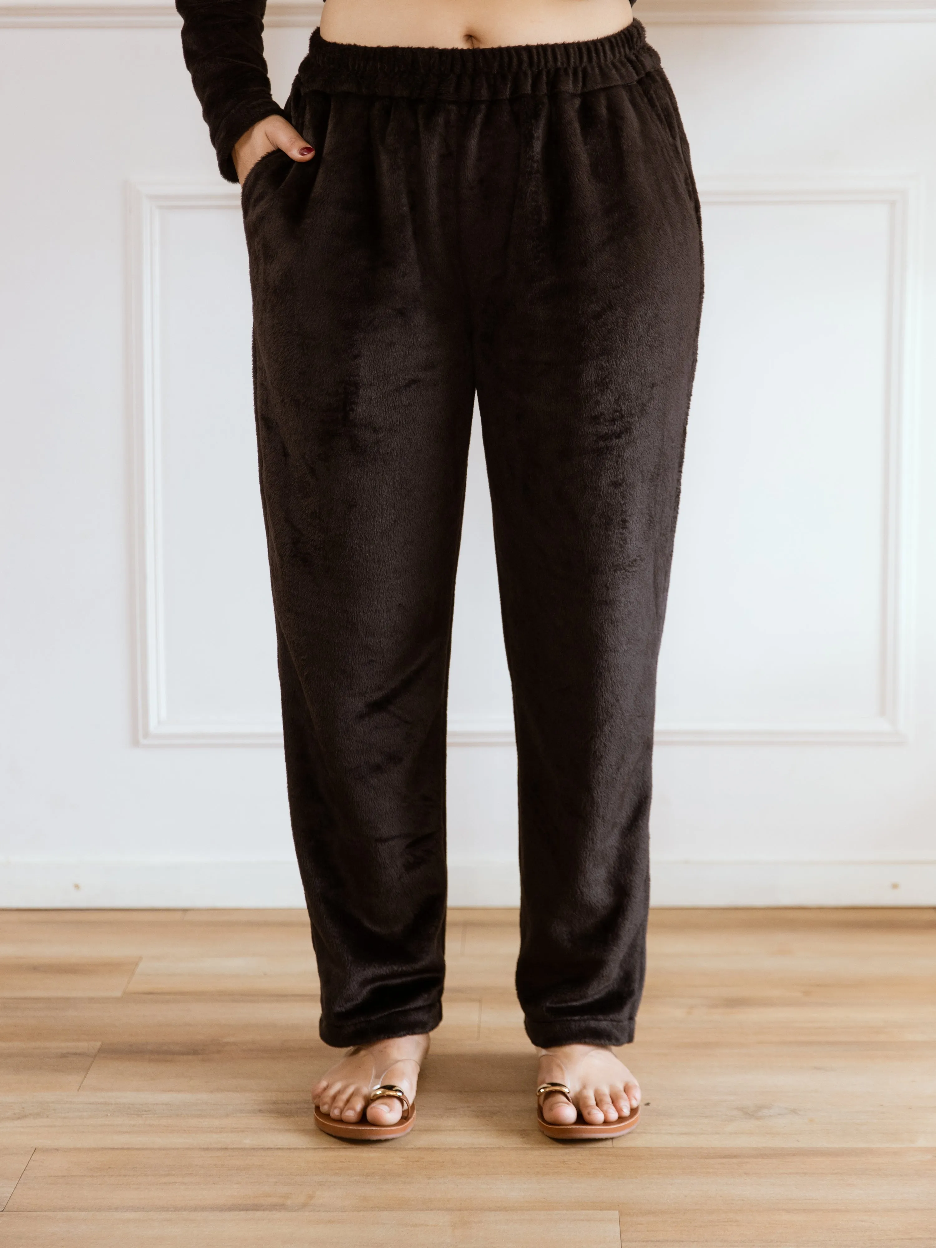 Black Super Soft Woollen 3 Piece Set