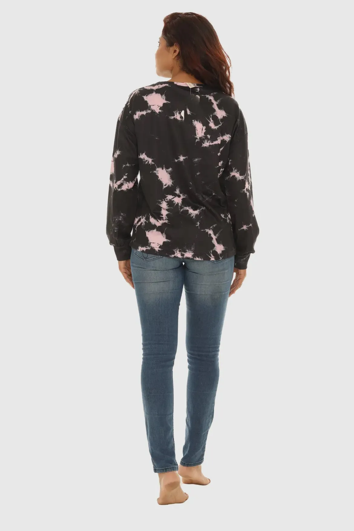 Black/Pink Tie Dye Sweatshirt
