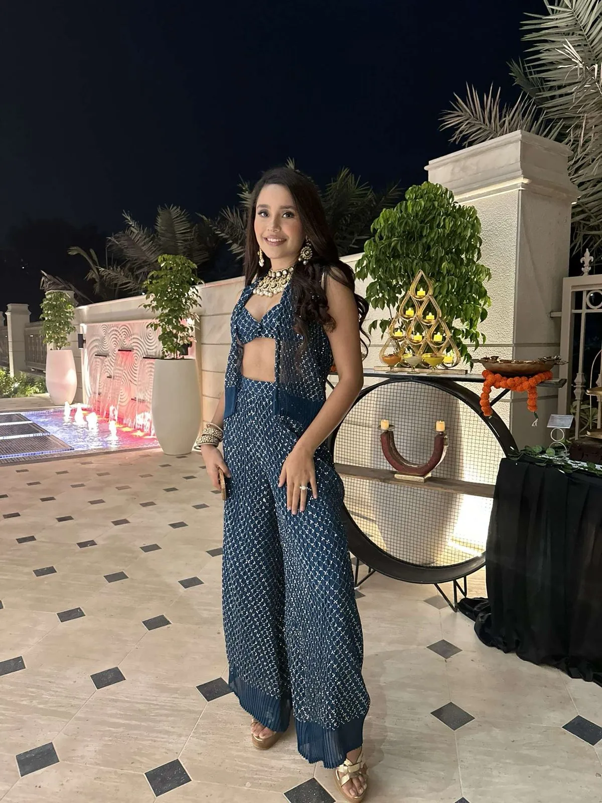 BLUE SEQUENCE COORD SET FOR WOMEN