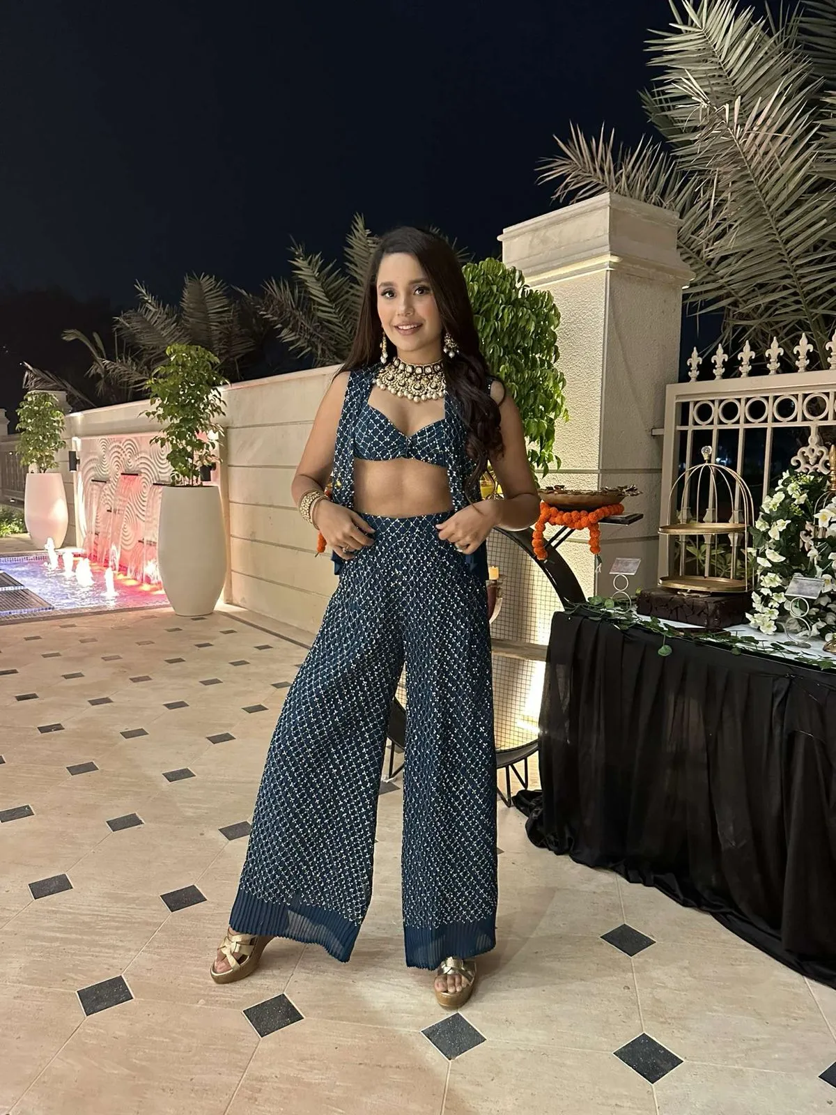 BLUE SEQUENCE COORD SET FOR WOMEN