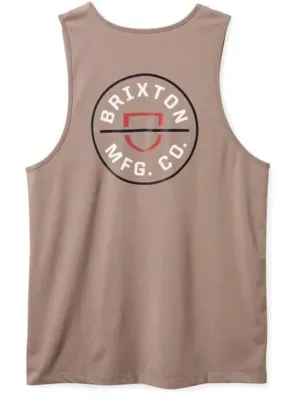 BRIXTON Crest Tank Cinder Grey / Off White