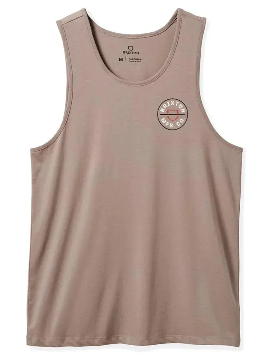 BRIXTON Crest Tank Cinder Grey / Off White
