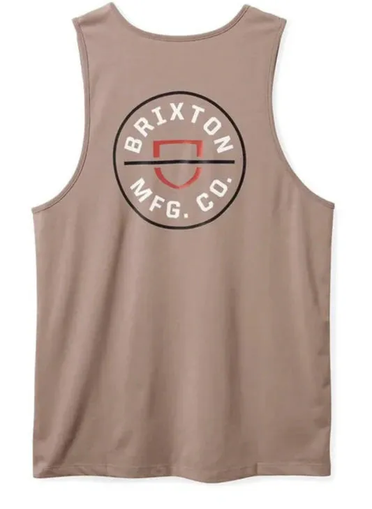 BRIXTON Crest Tank Cinder Grey / Off White