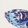 Butterfly-Print Flounce-Sleeve Top