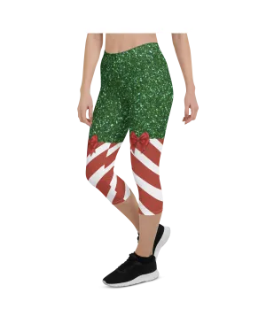 Candy Stripe Christmas Capris