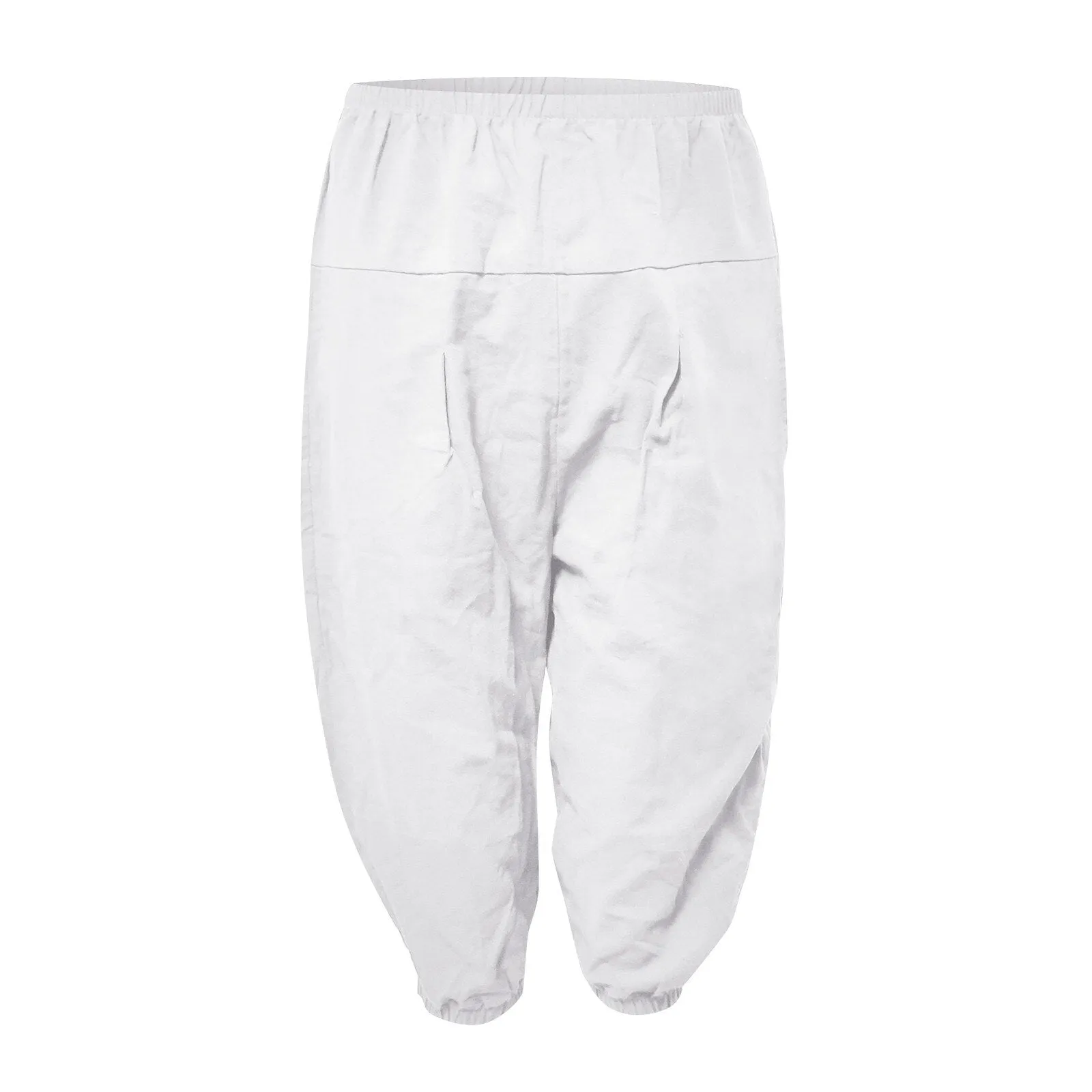 Casual Women Capri Pants Pockets Solid Color