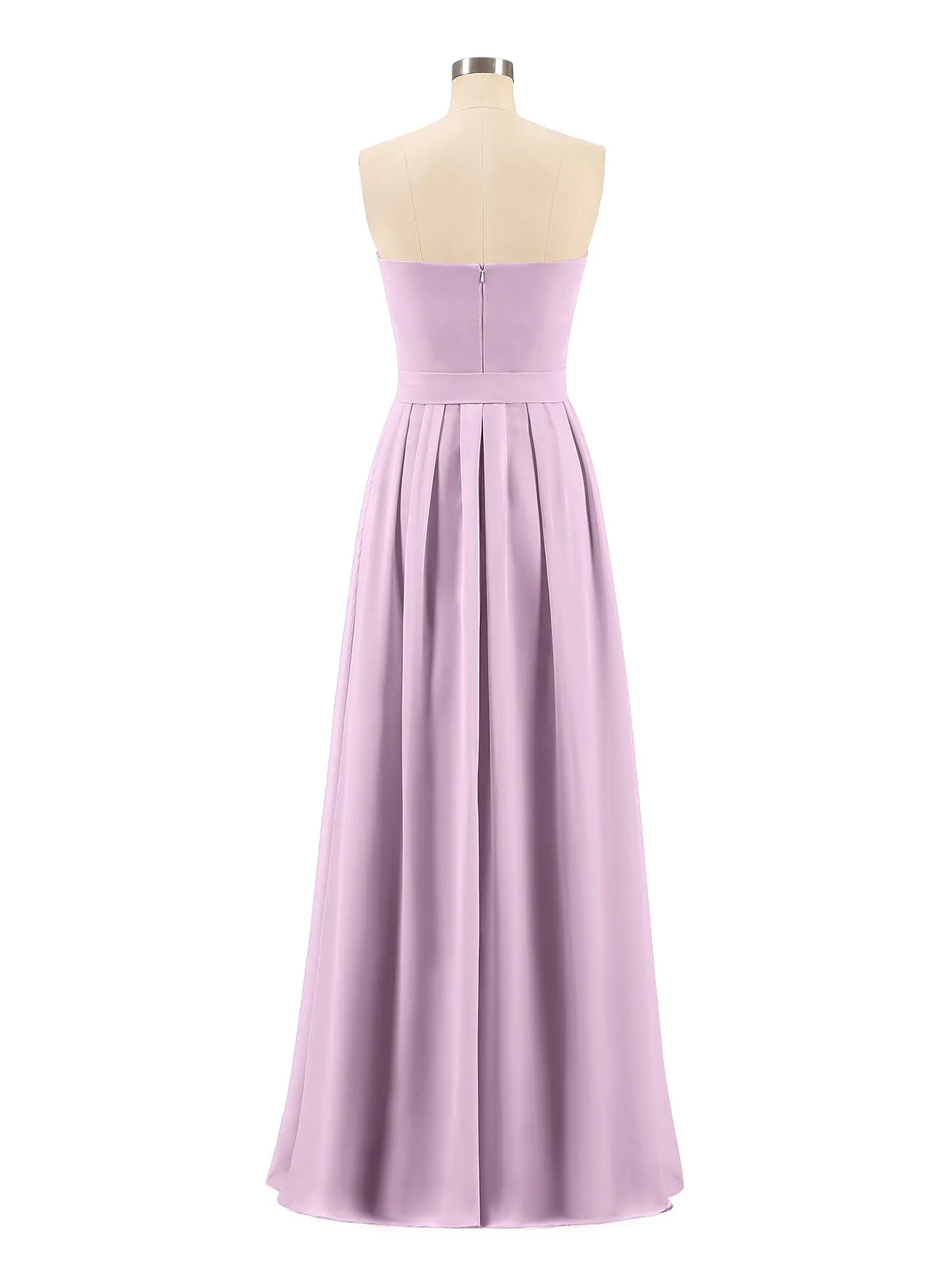 Chiffon Strapless Bridesmaid Gown with Sash-Wisteria