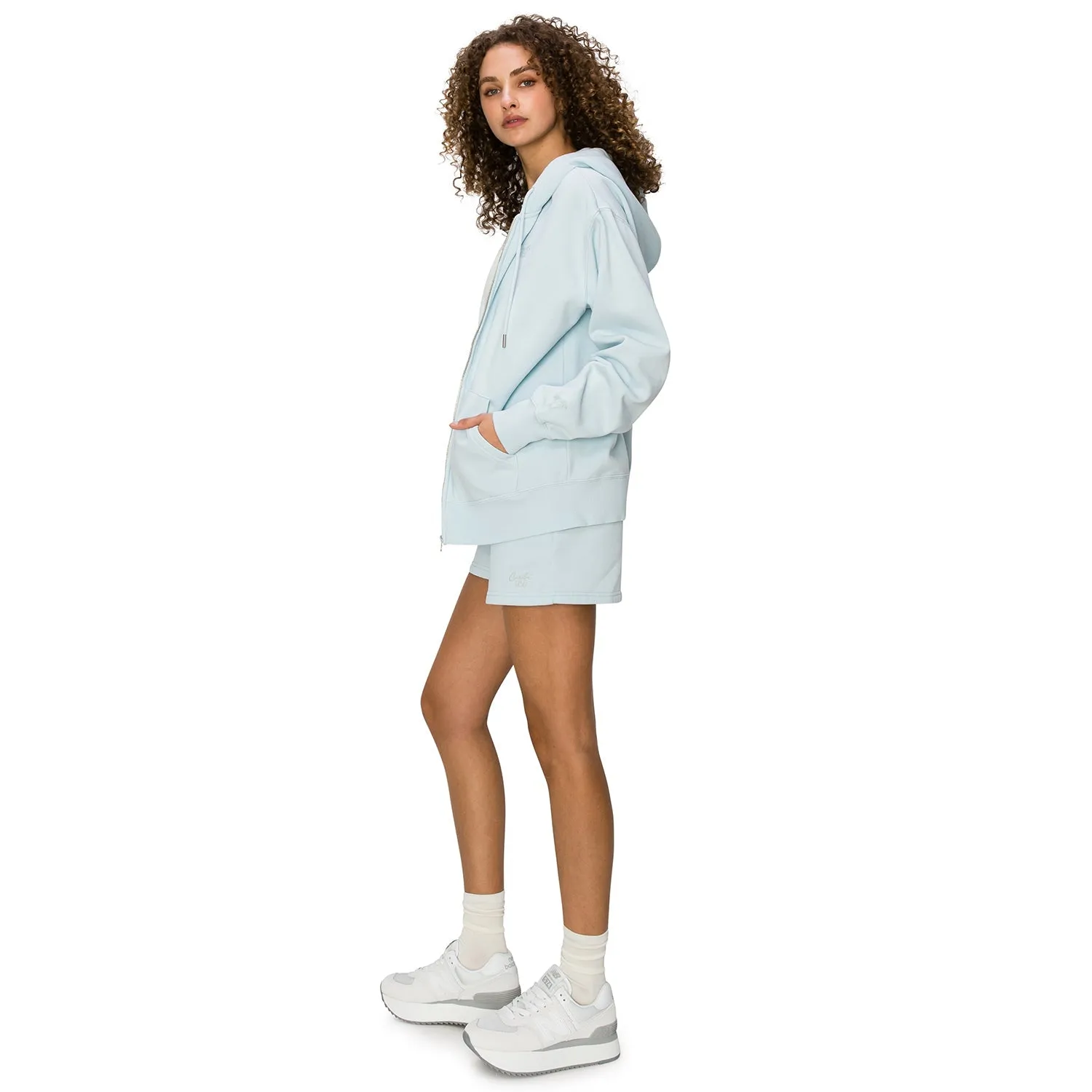 Cloud Fleece Zip Up Hoodie - Pastel Blue
