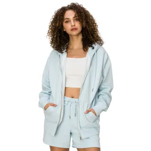Cloud Fleece Zip Up Hoodie - Pastel Blue