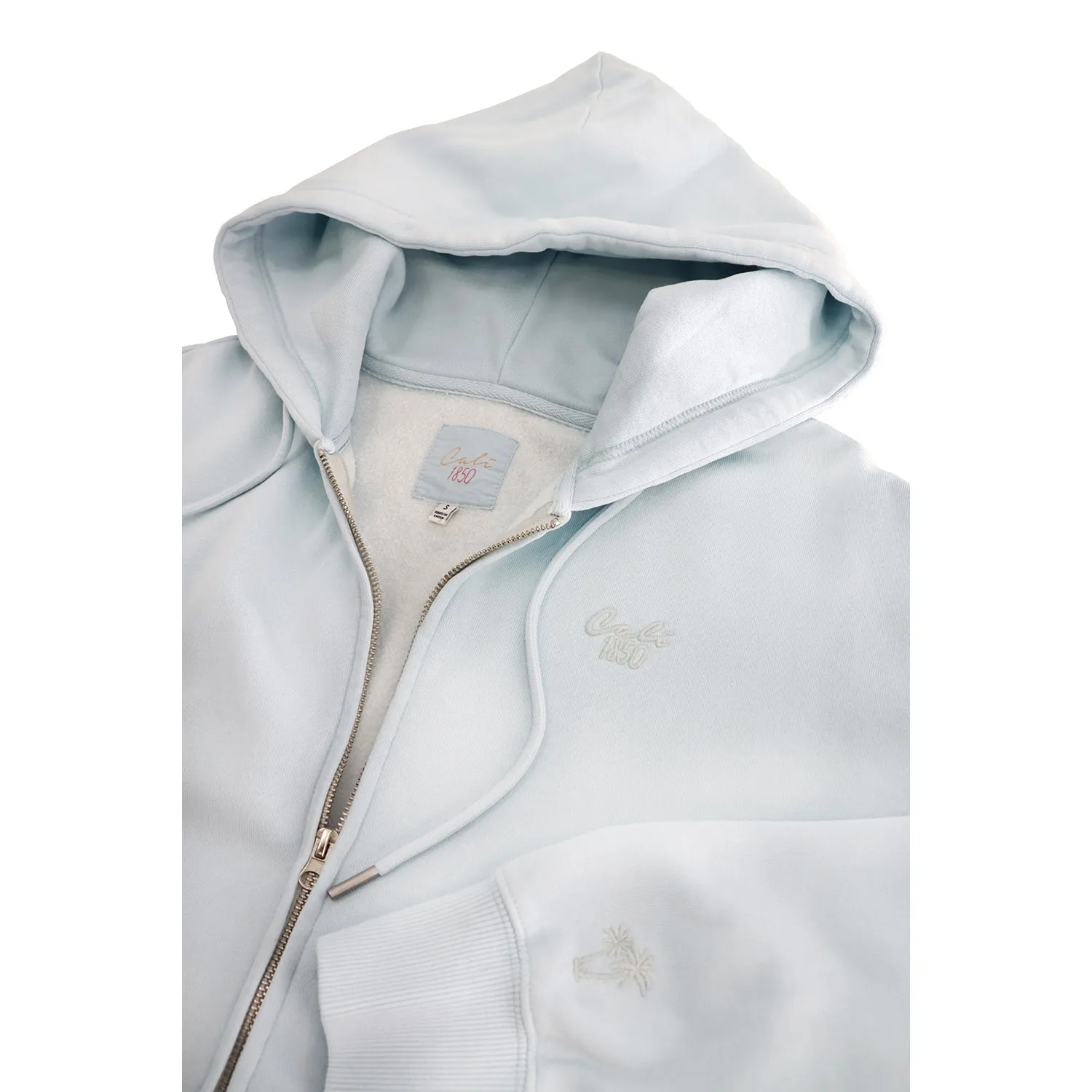 Cloud Fleece Zip Up Hoodie - Pastel Blue