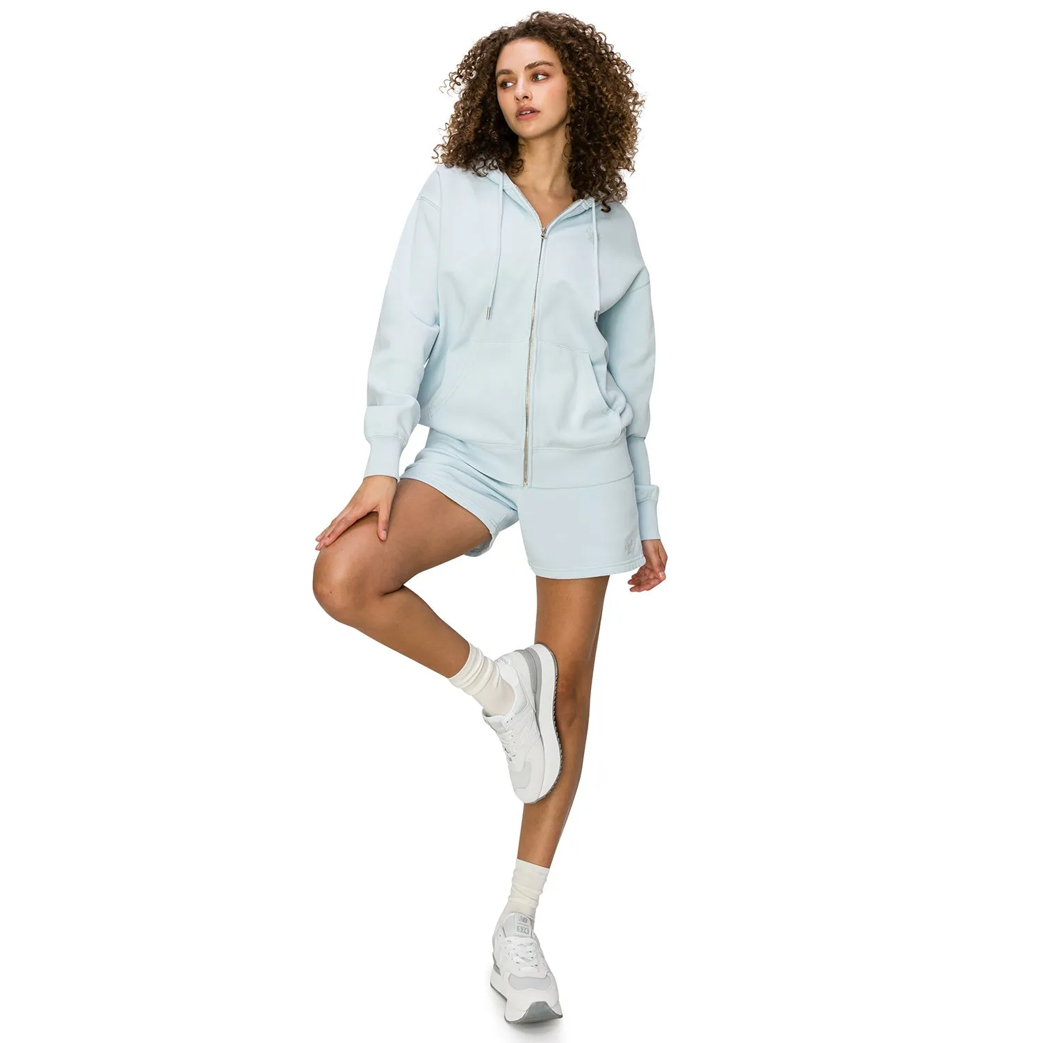 Cloud Fleece Zip Up Hoodie - Pastel Blue