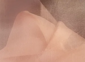 Crisp Softly Romantic Peach Silk Organza (Made in Italy)