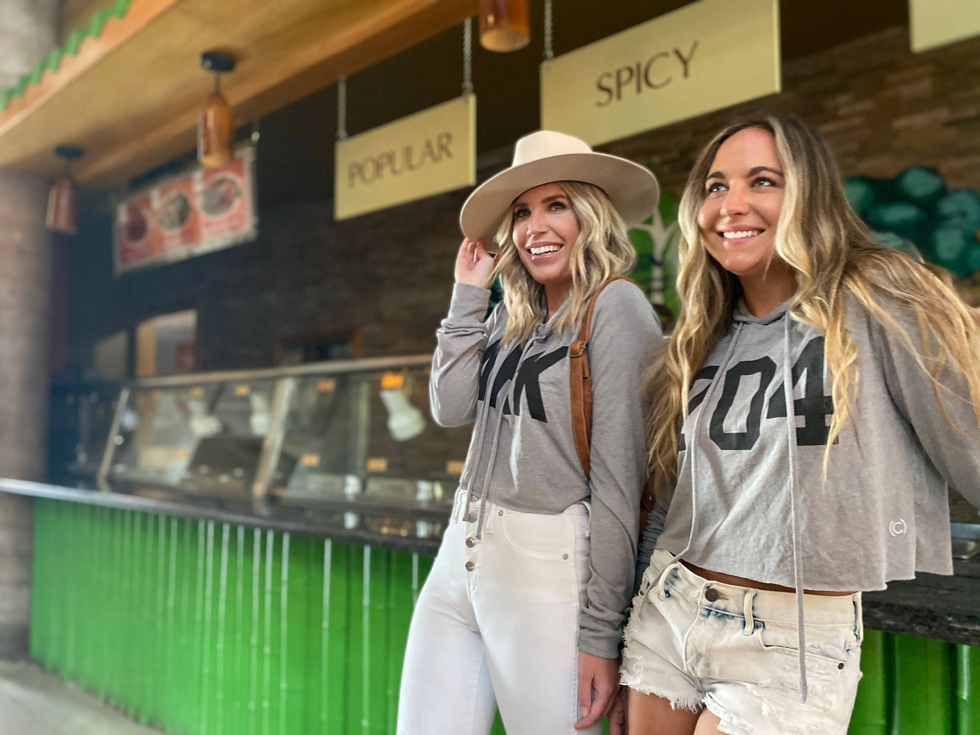 CROP LIGHT HOODIE -STL: Heather Grey / Large
