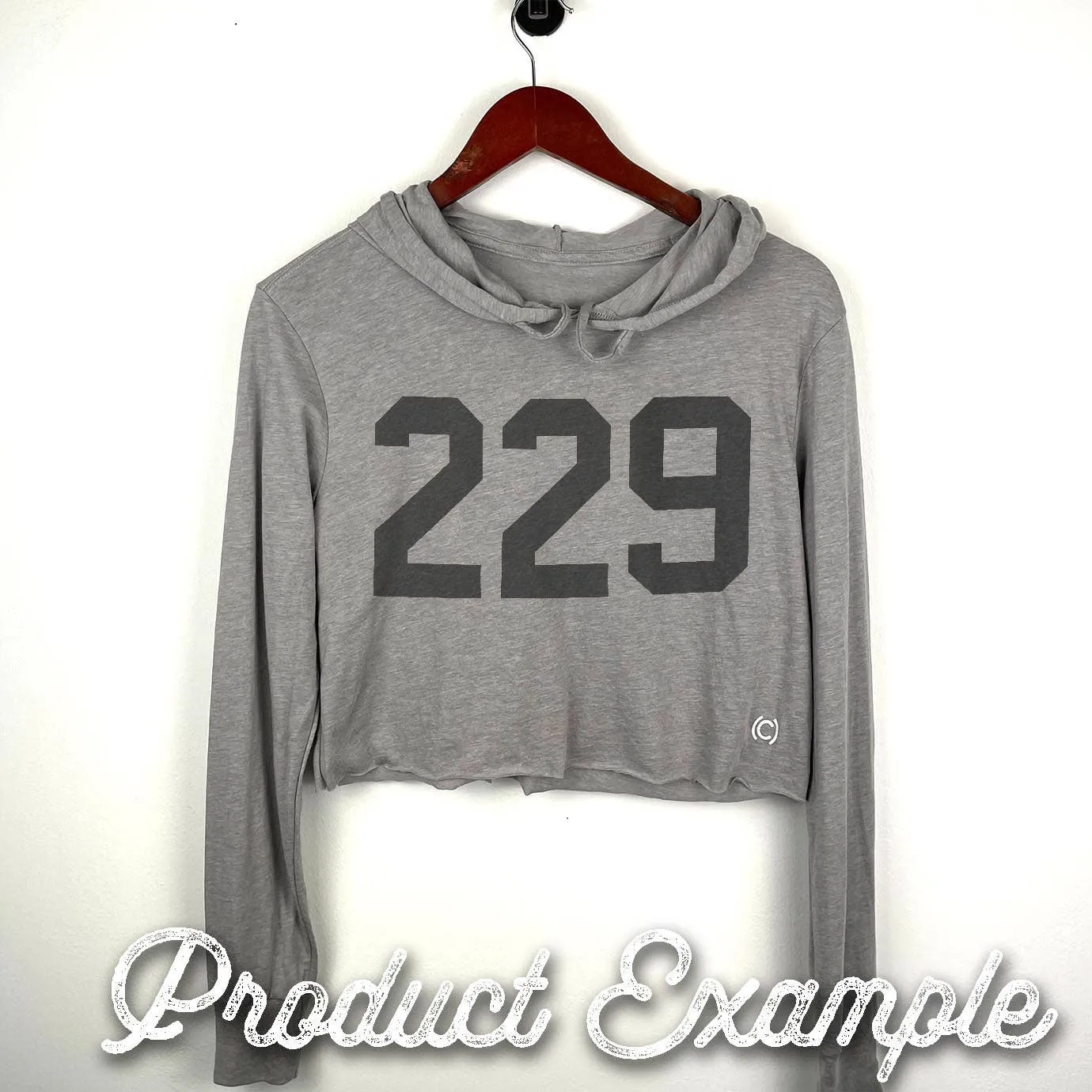 CROP LIGHT HOODIE -STL: Heather Grey / Large